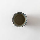 曙 面取り湯呑み 花紋