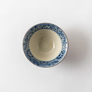 根来 面取り茶碗 花紋