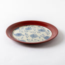 根来 リムプレート皿 小 花唐草