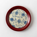 根来 リムプレート皿 小 花唐草