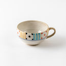 手描きスープカップ　ドット＆ライン