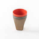 金彩ぐい呑　赤