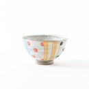 手描きごはん茶碗　ドット＆ライン