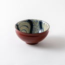 根来 平型多用丼 渦紋