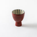 根来 高台盃 十草