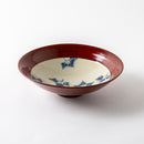 根来 リム平型盛鉢 シダ