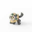 かめ　赤絵　つばき