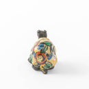 かめ　赤絵　つばき