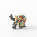 かめ　赤絵　つばき