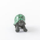 かめ　赤絵　緑