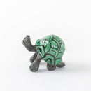 かめ　赤絵　緑