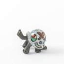 かめ　赤絵　白ブロック