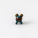 カエル　赤絵  青