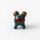 カエル　赤絵  青