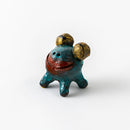 カエル　赤絵  青