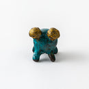 カエル　赤絵  青