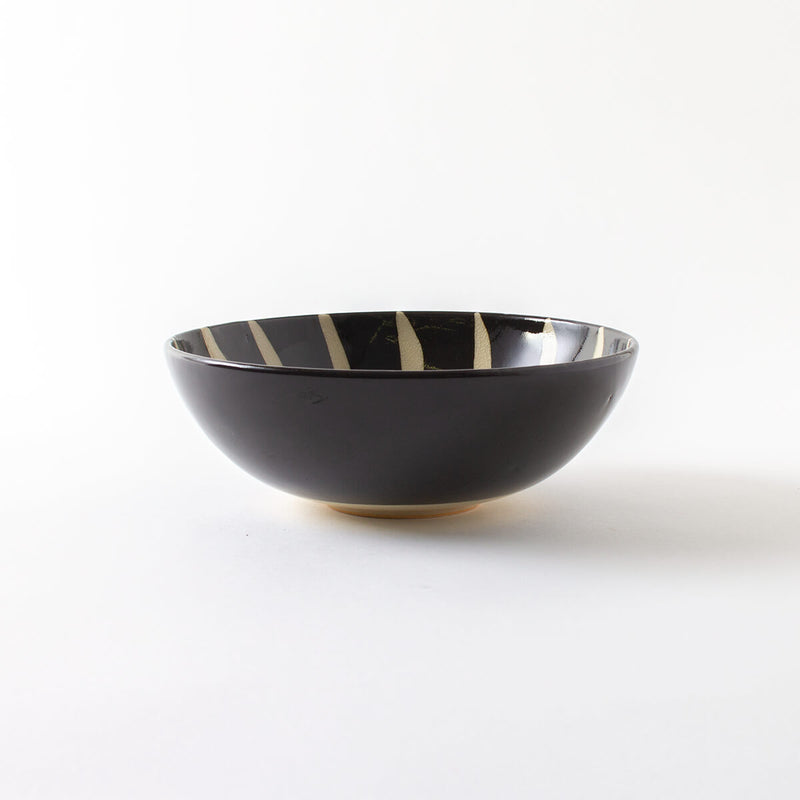 黒十草紬bowl