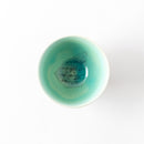 線刻　高台飯碗　青白