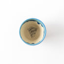 線刻　ミニカップ　トルコブルー