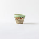 線刻　ミニカップ　ヒワグリーン