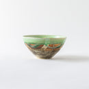 線刻　入れ子ボール(大)　ヒワグリーン