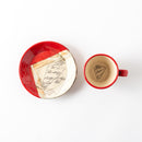 線刻　ミニコーヒー　レッド