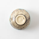 線刻　大福碗　ブルー