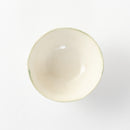 ハマ角茶碗　織部ト草