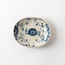 楕円取皿 花安南