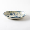 楕円カレー鉢 花唐草