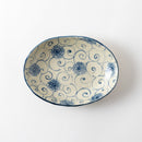 楕円カレー鉢 花唐草
