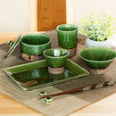 織部くし目 長角皿（大）