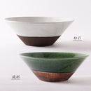 粉引くし目 深盛鉢