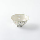 ハマ角茶碗　織部ト草