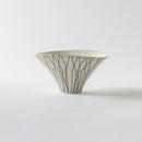 朝顔鉢　織部ト草