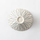 朝顔鉢　織部ト草