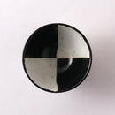 黒織部掛分点紋（大）飯碗