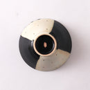 黒織部掛分点紋（小）飯碗