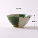 織部掛分点紋（小）飯碗