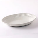 粉引しのぎ 楕円浅鉢