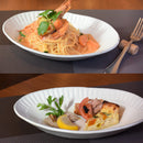 粉引しのぎ 楕円浅鉢