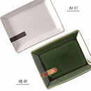 粉引くし目 長角皿（大）