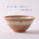 梅灰釉花紋 飯碗